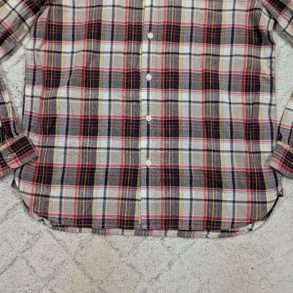 Ralph Lauren Shirt Mens L Black Red Plaid Checkered Denim Supply Button Up - Picture 3 of 7